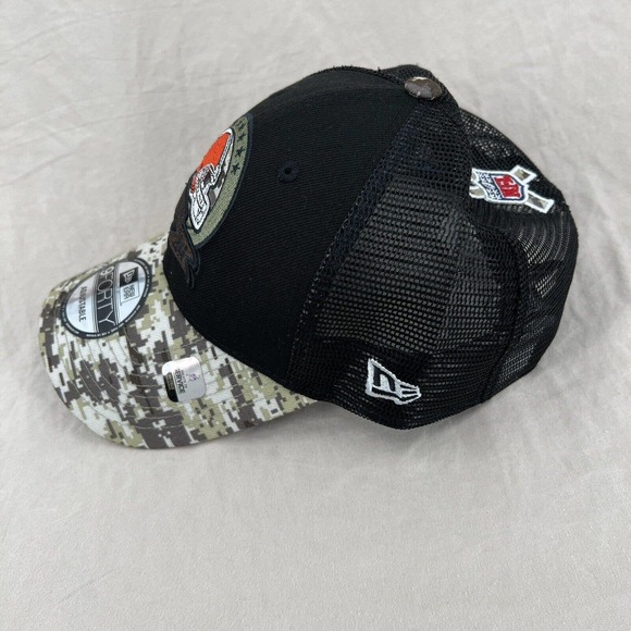 Cleveland Browns Trucker Hat Snapback OS NFL New Era‎ Camo Military Salute - Picture 4 of 7